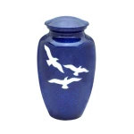 Grunge Blue Stone Printed Urn