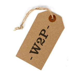 Guangzhou factory recycled 450gsm kraft embossed logo clothing garment tags paper hang tags