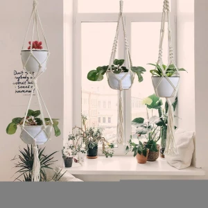 H001 Morden Different Designs - Handmade Indoor Wall Hanging Planter Plant Holder Macrame Plant Hangers