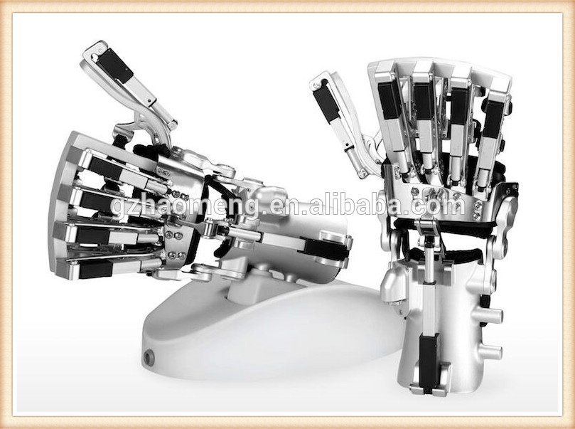 Hand Robotics Exoskeleton Rehabilitation Equipment for Bedridden Patients after Stroke, Brain Injury and Cerebral Palsy