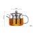 Import Heat-resistant stainless steel filter colored handles flower tea pot sets from China