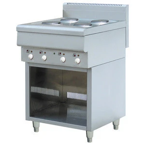 High efficiency freestanding commercial electric hot plate cooker with cabinet