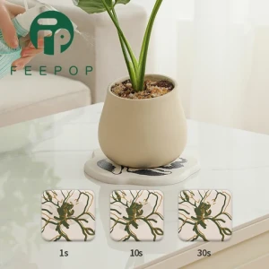 High-end Hot-selling Quickly Absorb Water  Diatomaceous Earth Plant Flower Plant Pot Planter Saucers