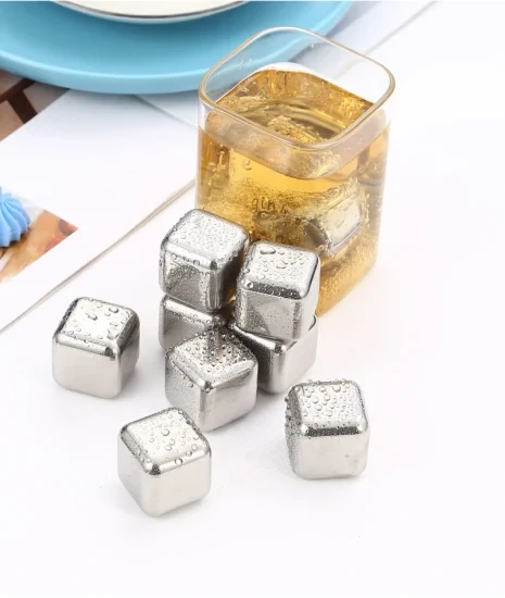 High End Stainless Steel 304 Ice Cube Whisky Chilling Stones Reusable Wine Beer Cooler Bar Kitchen KTV Supplies