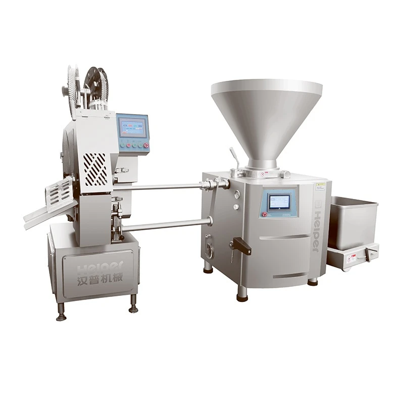 High output automatic sausage making equipments stuffer clipper clipping twisting machine