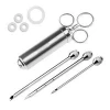 High Quality 304 Stainless Steel Meat Injector Marinade With 3 Marinade Injector Needles