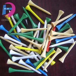 High Quality 5.4cm colored Natural Cheap Wood Golf Tee