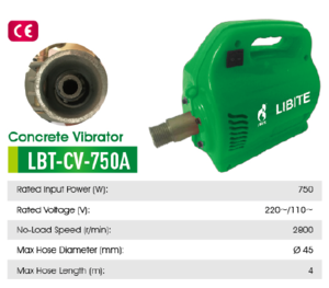 High Quality and Professional concrete vibrator LBT-CV-750A