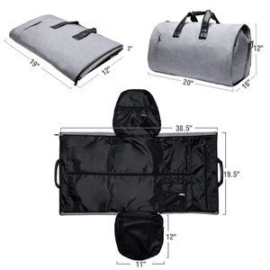 High Quality Business Travel Duffle Bag Convertible Garment Bag 55L Super Capacity Weekender Travel Suit Bag
