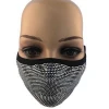 High quality custom applique decoration rhinestone bling face party mask