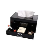 high quality custom printed flowers acrylic tissue box