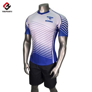 High quality custom sublimation quick dry fit rugby shirt for your team