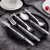 Import High quality Cutlery Set Knife Fork Spoon Unique design Stainless steel matte gold Oem Customized Logo flatware dinnerware sets from China