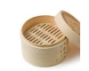 High quality fashionable lifestyle Natural 10 inch Bamboo food Steamer for Chinese Dim Sum round Dumpling Steamer