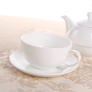 High Quality Plain White Porcelain Tea for One Teapot and Cup