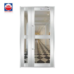High Quality Stainless Steel Fire Rated Tempered Glass Door