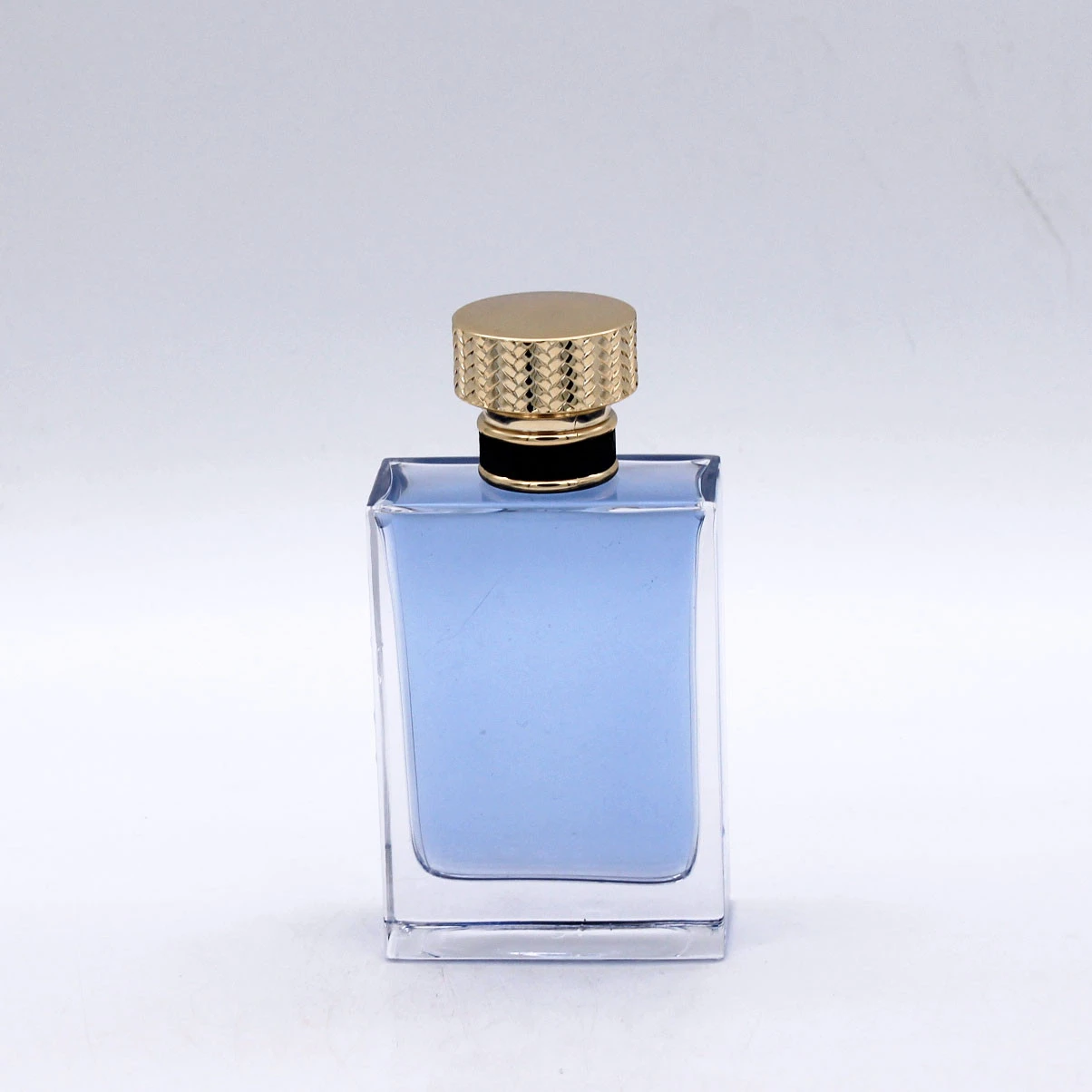 high quality transparent fancy square clear empty glass perfume bottle 100ml