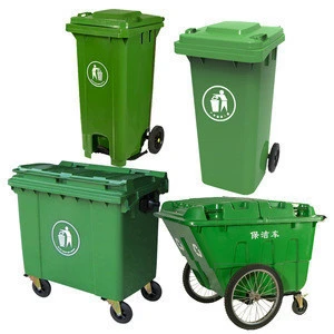 Large 660L Storage Trash Can with 4 Wheels Waste Bin - China