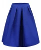 High Quality Woman High Waisted A-Line Flare Pocket Pleated Midi Skirt