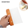 High Quality Wood Handle Stainless Steel Pastry Chopper Baking Pasta Spatula Pastry Dough Scraper Kitchen Gadgets H494