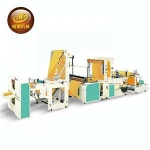 High speed on roll plastic film drawstring garbage bag making machine sale price for draw tape ribbon through trash bag coreless