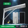 Hign lumens flux IP65 60w outdoor all in one solar led street light
