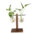Import Home artificial desktop decoration tube/Heart-shaped Glass planter Glass vase with metal stand/wood stand base from China
