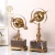 Import Home decoration pieces table decorative antique copper color 3d globe crafts from China
