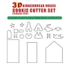 Homesen 18 pcs  3D Christmas Cookie Cutter Mold Set, Stainless Steel Fondant Cake Mould