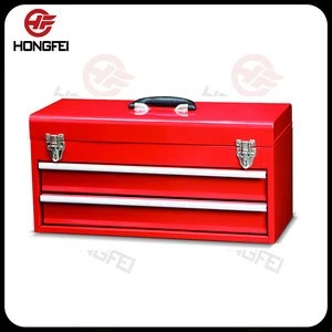 Hongfei selling popular red car drawer cheap metal tool boxes with 2 drawer