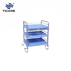 Hospital Three Ply Medical Trolley  With Drawers