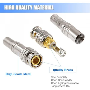 hot BNC Connector Jack for Coaxial Camera Surveillance Camera system Accessories CCTV System Solder Less Twist Spring