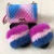 Import Hot fashion colorful custom fur slippers set fur slippers match with jelly bags from China