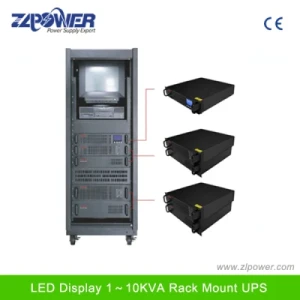 Hot High Quality UPS Rack Mount Online UPS 1kVA to 10kVA High Frequency Online UPS