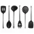 Import Hot products for united states 2018 black 7 piece silicone cooking utensils stainless steel kitchen utensil set from China