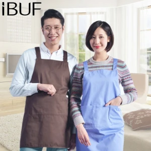 Hot sale adults unisex polyester cotton bib printed kitchen apron