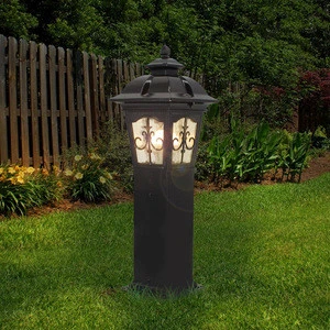 Hot sale Black aluminum glass  IP55  6W e27 garden lawn lamp