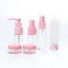 Hot sale eco-friendly make up cosmetic travel bottle kit 9pcs lotion spray bottle plastic travel set