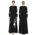 Import Hot Sale fashion islamic clothing Women Long Sleeve Chiffon Dress muslim embroidery dress abaya from China