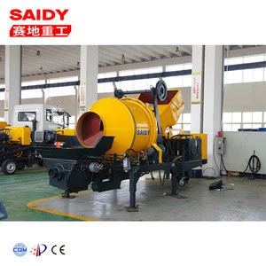 HOT sale low price mini trailer concrete pump with boom,widely used concrete mixer truck with pump