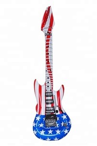 Hot sale musical instruments plastic inflatable guitar toy for kids