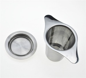 hot sale stainless steel Lid Cover 2 Handles Tea Strainer Coffee Teapot Filter for Loose Leaf