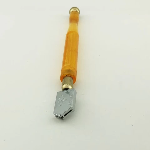 Hot sale Yellow plastic handle glass cutter diamond blade glass cutter for glass cutting