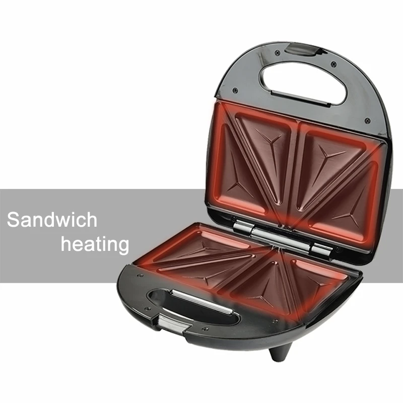 Hot Sell 2 slice Sandwich Maker Bread Toaster with detachable plate
