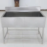 Hot selling Chinese hotel and restaurant supplies stainless steel european style sink table with drainboard kitchen sinks