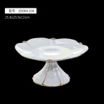 Hot selling new design porcelain food plate ceramic personalize birthday cake serving plate