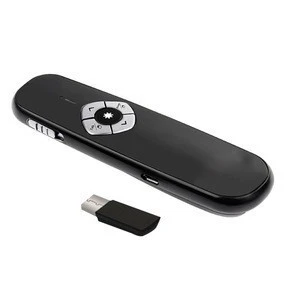 Hot USB Charging 2.4GHz Wireless Gyroscope Fly Air Mouse Presenter PowerPoint Clicker with Laser Pointer , Control Distance: 20m