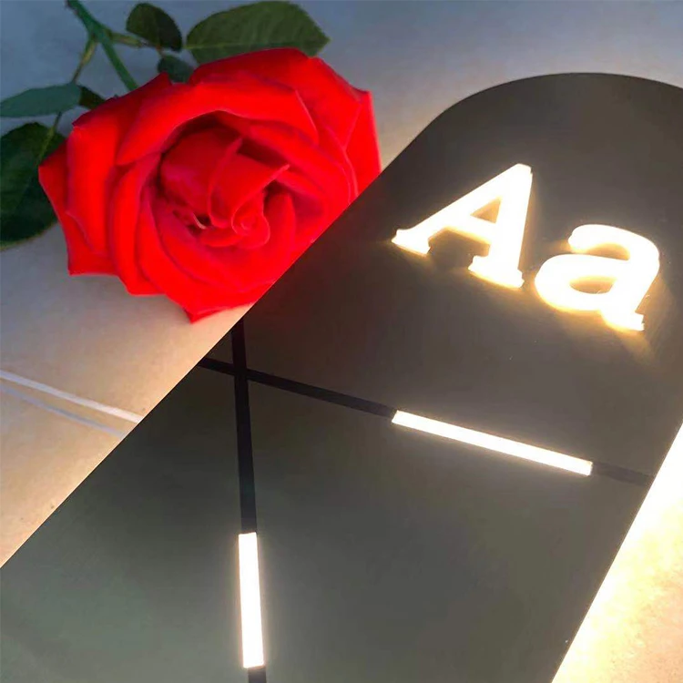 Hotel acrylic led back light signs electronic door plates room number plates