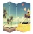 Hotel Folding Room Divider And Wood Screen for City Photo Print on Canvas for 1 in 2 divider