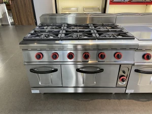 Hotel Restaurant Kitchen Equipment Cooking Range Supplies Gas 6 Burner Range with Oven